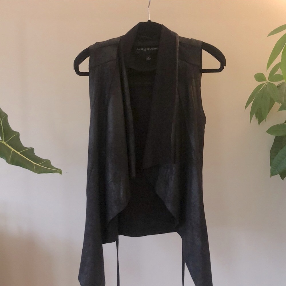 3/$25 Suede-look vest with ties